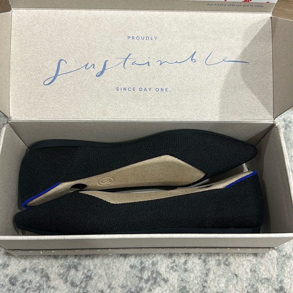 Rothy's The Point Maritime Navy Pointed Toe Slip on Shoes Women's Multiple Sizes